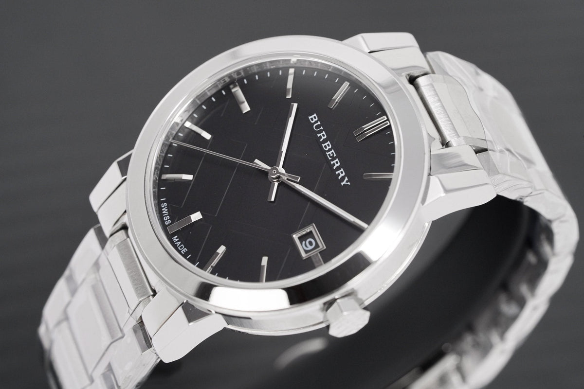  Shop Authentic Burberry The City Black Dial Silver Stainless Steel Strap Watch for Women - BU9001 - Luxxuri
