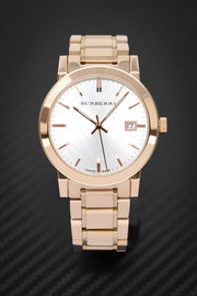  Shop Authentic Burberry The City White Dial Rose Gold Steel Strap Watch for Women - BU9004 - Luxxuri