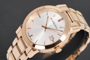  Shop Authentic Burberry The City White Dial Rose Gold Steel Strap Watch for Women - BU9004 - Luxxuri