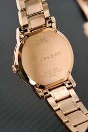  Shop Authentic Burberry The City White Dial Rose Gold Steel Strap Watch for Women - BU9004 - Luxxuri