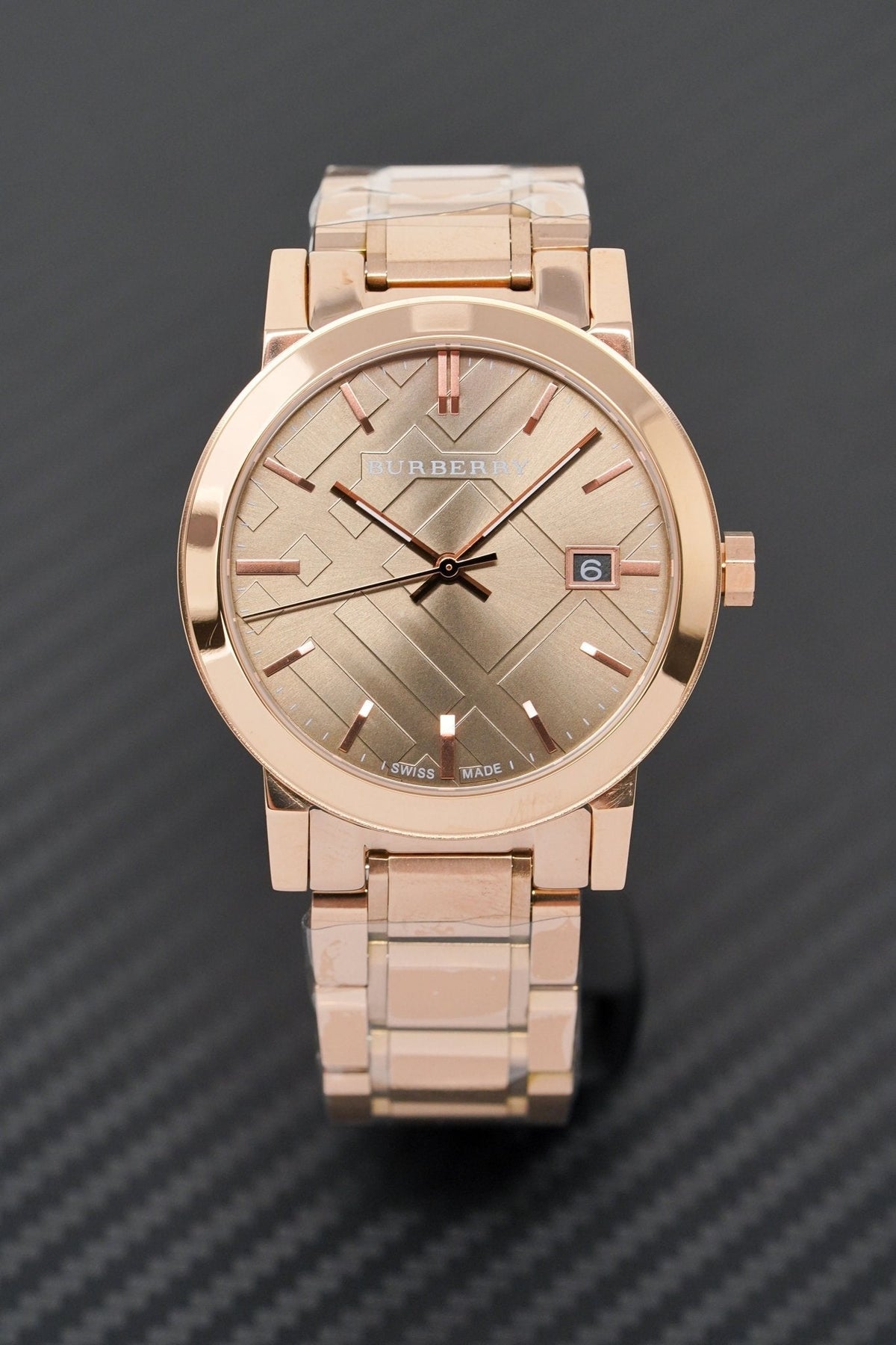  Shop Authentic Burberry The City Light Brown Dial Rose Gold Steel Strap Watch for Women - BU9005 - Luxxuri