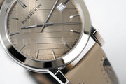  Shop Authentic Burberry The City Beige Dial Tan Leather Strap Watch for Women - BU9021 - Luxxuri