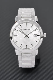  Shop Authentic Burberry The City Silver Dial Silver Steel Strap Watch for Men - BU9037 - Luxxuri