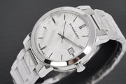  Shop Authentic Burberry The City Silver Dial Silver Steel Strap Watch for Men - BU9037 - Luxxuri
