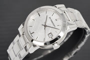 Shop Authentic Burberry The City White Dial Silver Steel Strap Watch for Women - BU9100 - Luxxuri
