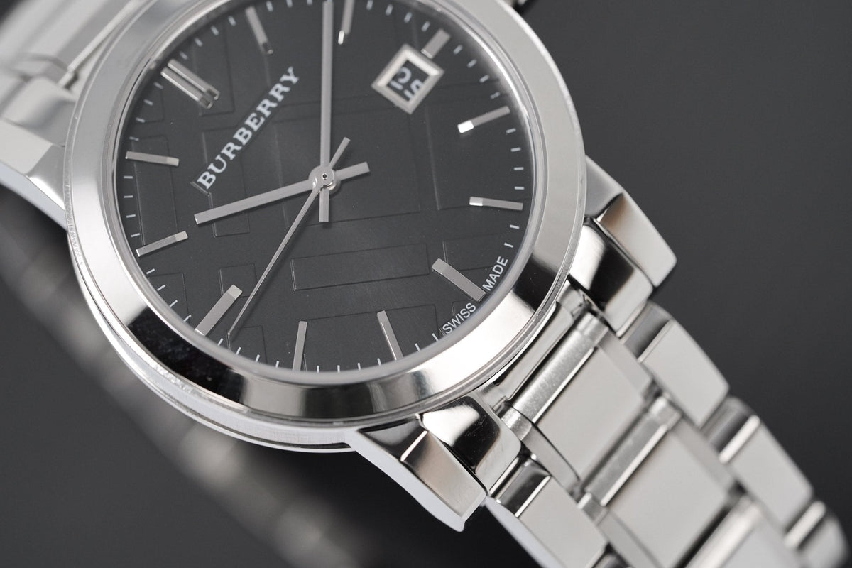  Shop Authentic Burberry The City Black Dial Silver Steel Strap Watch for Women - BU9101 - Luxxuri