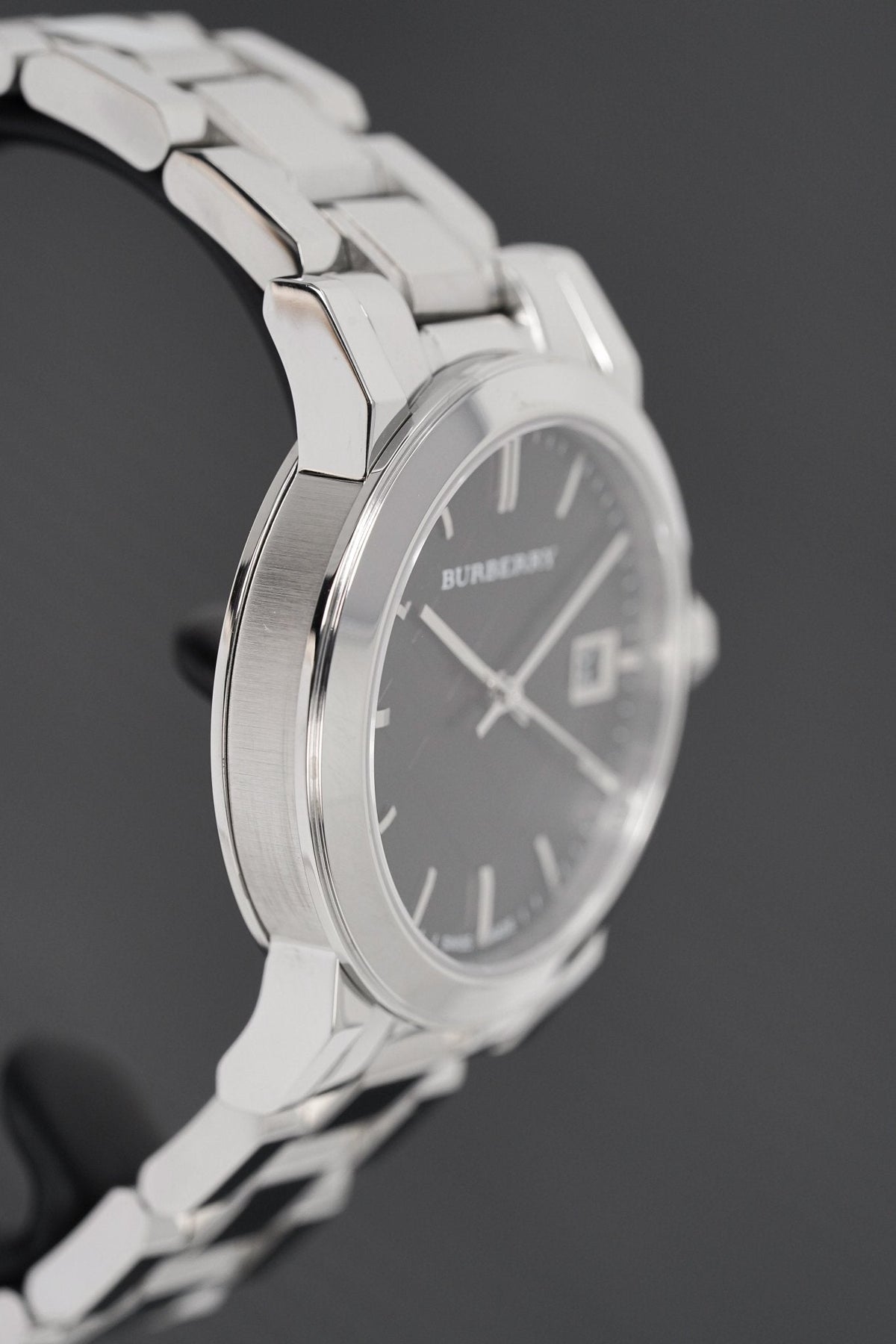 Shop Authentic Burberry The City Black Dial Silver Steel Strap Watch for Women - BU9101 - Luxxuri