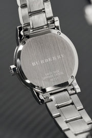  Shop Authentic Burberry The City Black Dial Silver Steel Strap Watch for Women - BU9101 - Luxxuri
