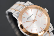 Shop Authentic Burberry The City White Dial Two Tone Steel Strap Watch for Women - BU9105 - Luxxuri