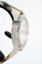  Shop Authentic Burberry The City White Dial Brown Leather Strap Watch for Women - BU9113 - Luxxuri