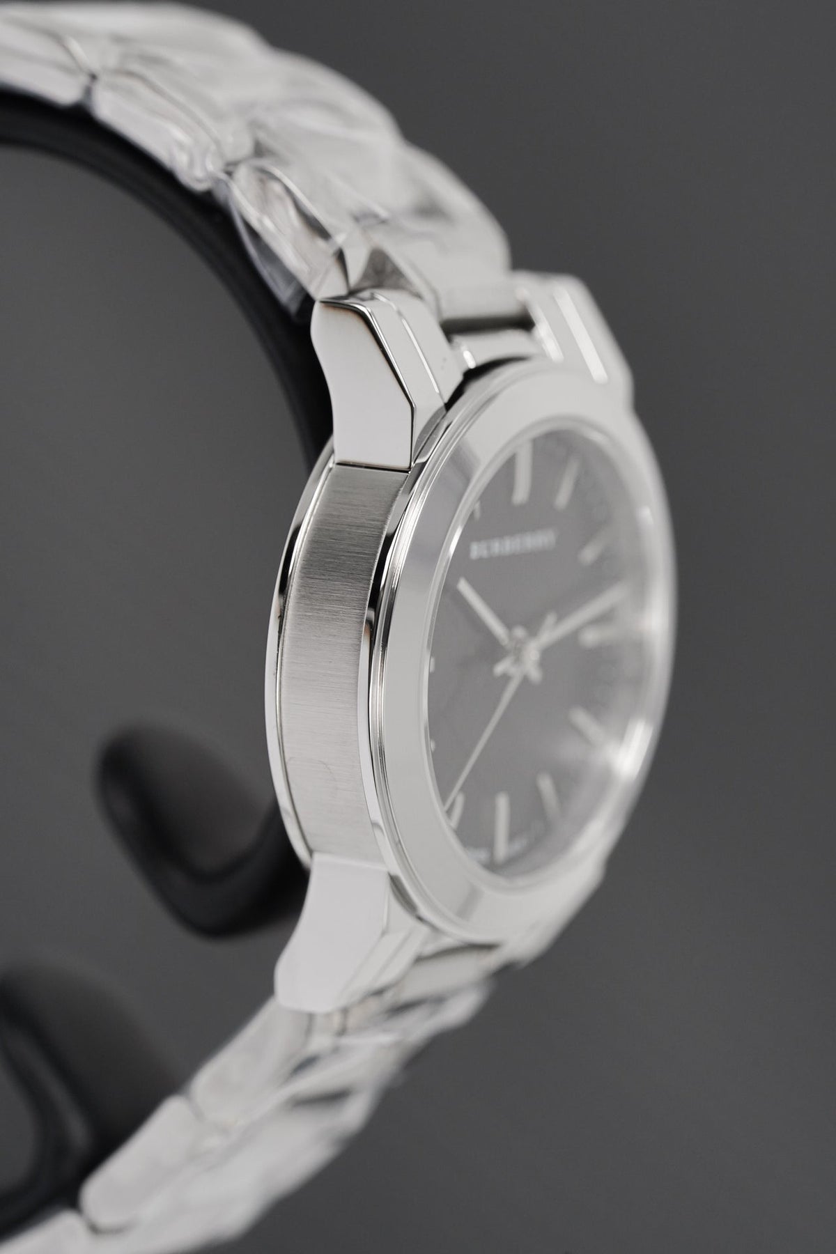  Shop Authentic Burberry The City Black Dial Silver Steel Strap Watch for Women - BU9201 - Luxxuri