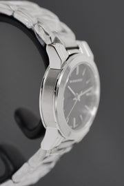  Shop Authentic Burberry The City Black Dial Silver Steel Strap Watch for Women - BU9201 - Luxxuri