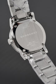  Shop Authentic Burberry The City Black Dial Silver Steel Strap Watch for Women - BU9201 - Luxxuri
