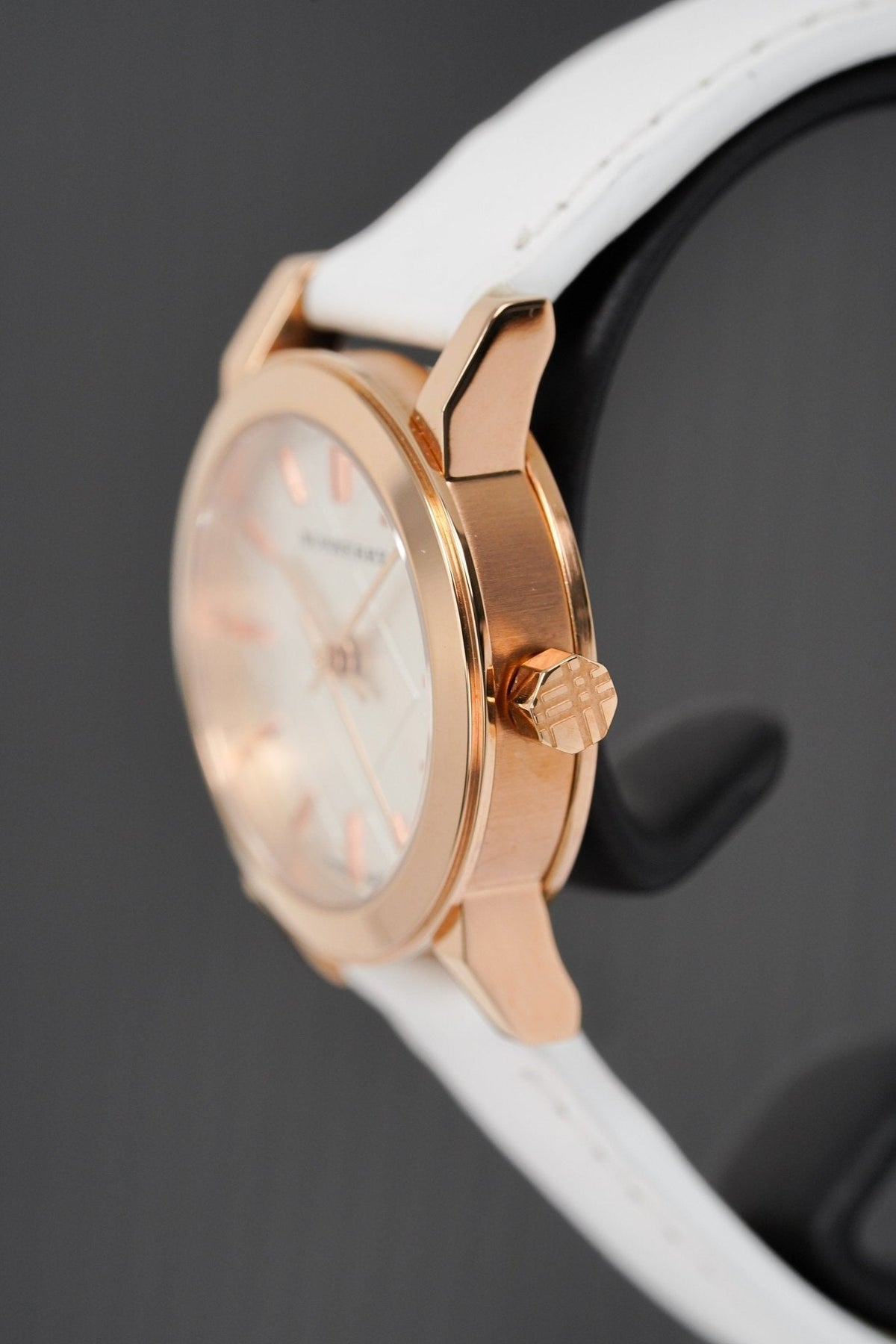  Shop Authentic Burberry The City White Dial White Leather Strap Watch for Women - BU9209 - Luxxuri