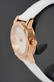 Shop Authentic Burberry The City White Dial White Leather Strap Watch for Women - BU9209 - Luxxuri