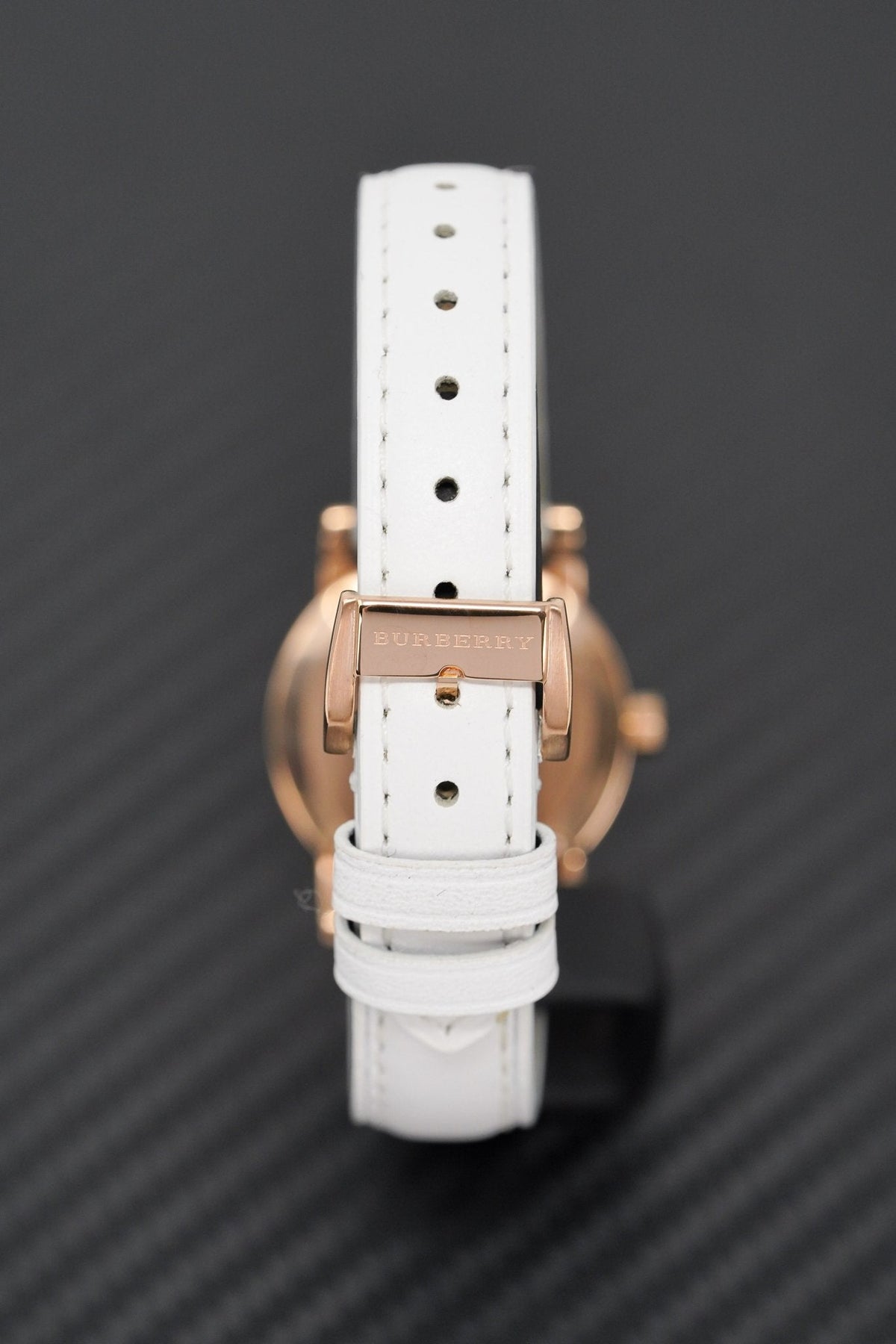  Shop Authentic Burberry The City White Dial White Leather Strap Watch for Women - BU9209 - Luxxuri