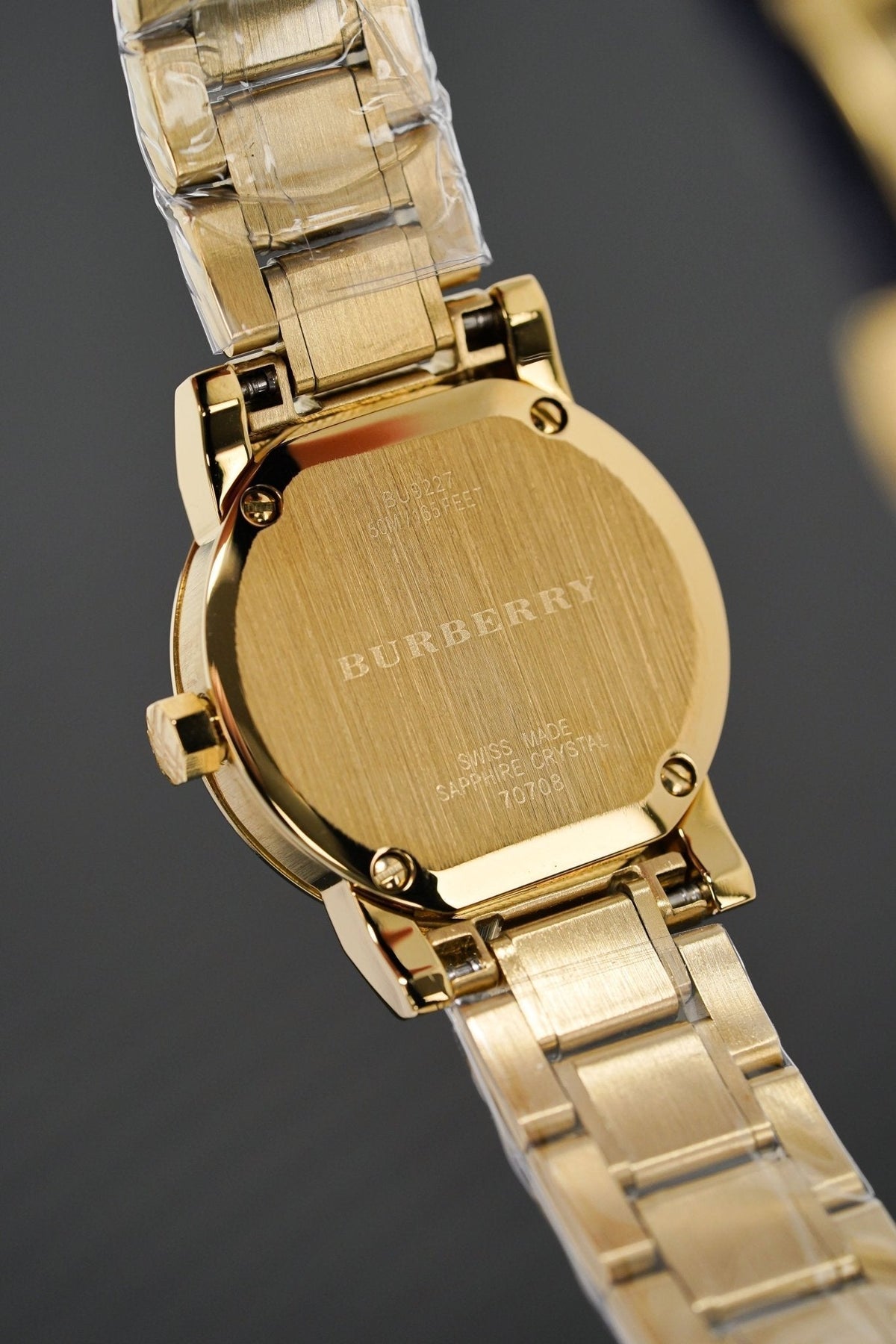  Shop Authentic Burberry The City Gold Dial Gold Steel Strap Watch for Women - BU9227 - Luxxuri