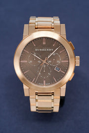  Shop Authentic Burberry The City Grey Dial Rose Gold Steel Strap Watch for Men - BU9353 - Luxxuri