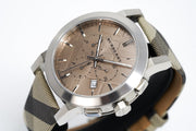  Shop Authentic Burberry The City Smoked Brown Dial Brown Leather Strap Watch for Men - BU9361 - Luxxuri