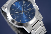  Shop Authentic Burberry The City Blue Dial Silver Steel Strap Watch for Men - BU9363 - Luxxuri