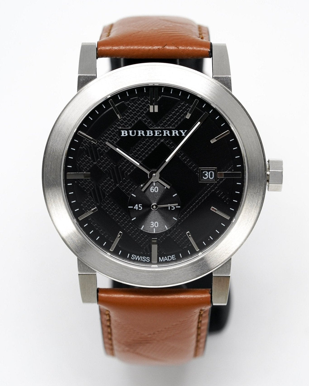  Shop Authentic Burberry The City Black Dial Brown Leather Strap Watch for Men - BU9905 - Luxxuri