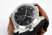  Shop Authentic Burberry The City Black Dial Brown Leather Strap Watch for Men - BU9905 - Luxxuri