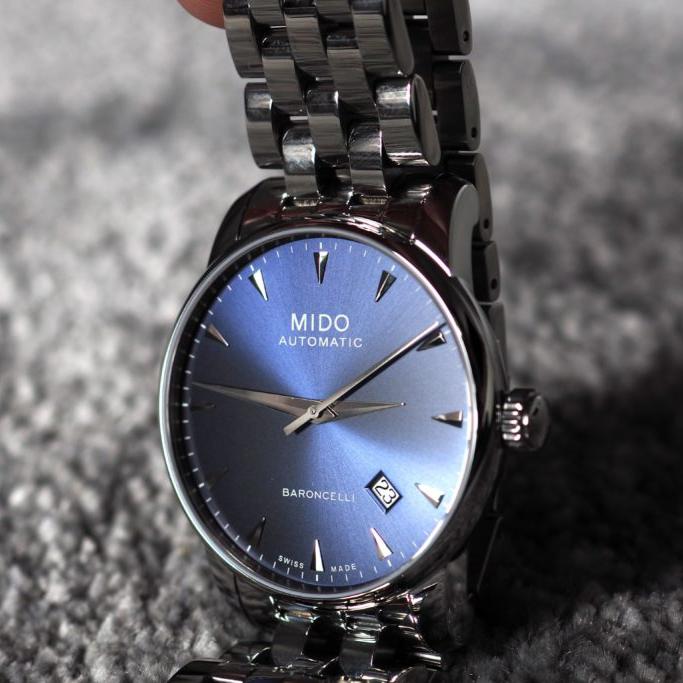  Shop Authentic Mido Baroncelli II Automatic Blue Dial Silver Steel Strap Watch For Men - M8600.4.15.1 - Luxxuri