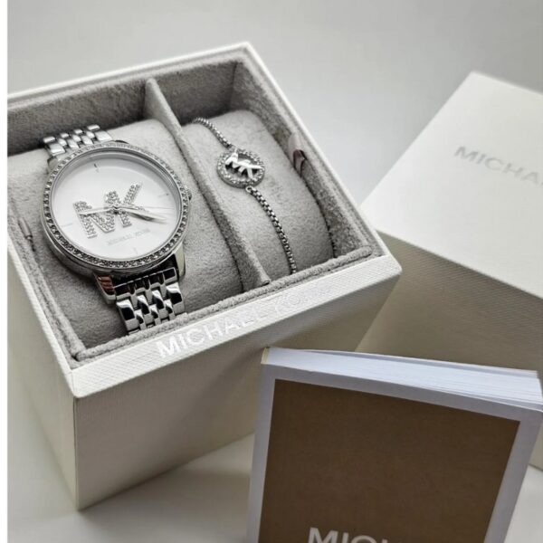  Shop Authentic Michael Kors Melissa Quartz Silver Dial Silver Steel Strap Watch for Women - MK1055 - Luxxuri