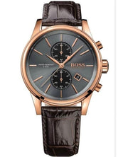  Shop Authentic Hugo Boss Jet Grey Dial Brown Leather Strap Watch for Men - 1513281 - Luxxuri
