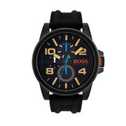  Shop Authentic Hugo Boss Orange Detroit Analog Black Dial Black Silicone Strap Watch For Men - 1550011 - Luxxuri