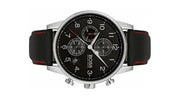  Shop Authentic Hugo Boss Navigator Black Dial Black Leather Strap Watch for Men - 1513535 - Luxxuri