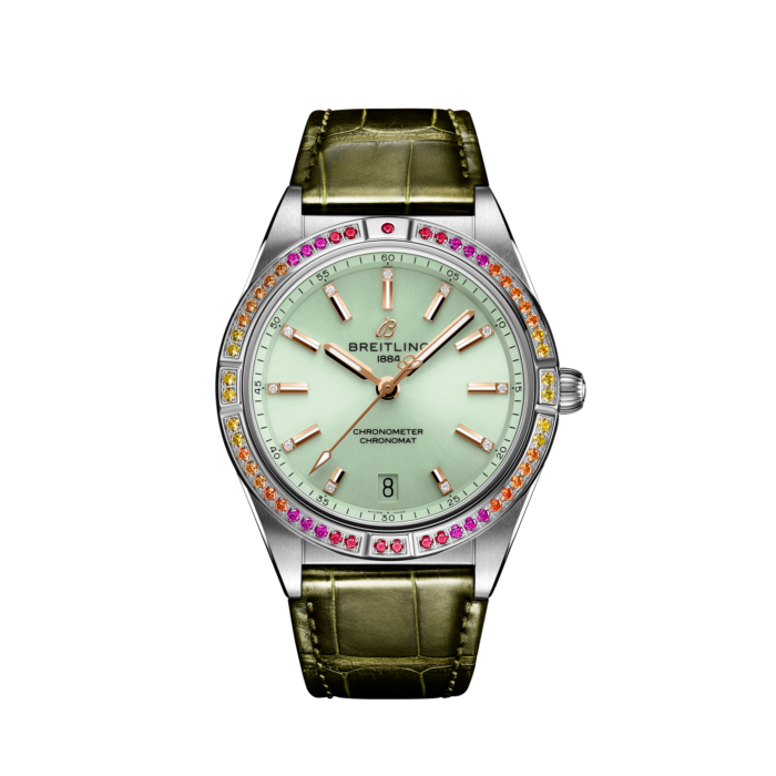  Shop Authentic Breitling Chronomat Automatic 36 South Sea Green Dial Green Leather Strap Watch for Women - A10380611L1P1 - Luxxuri