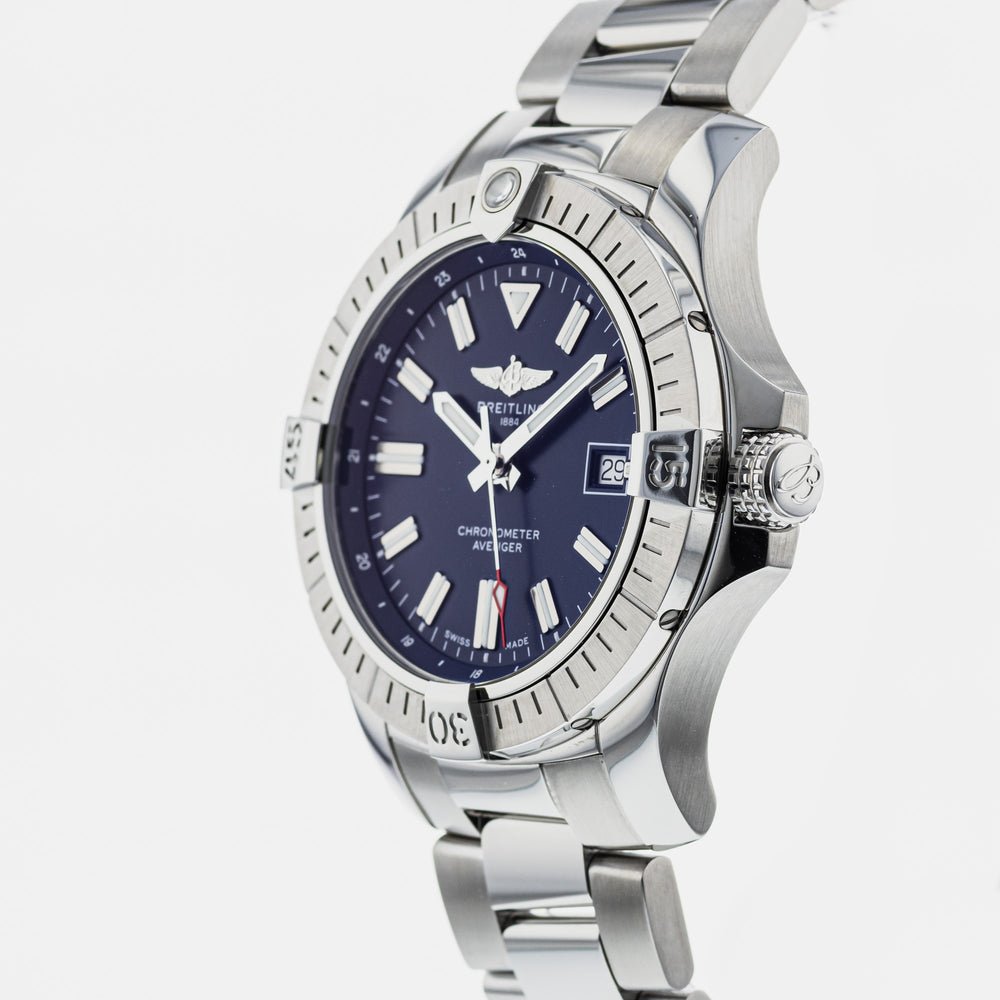  Shop Authentic Breitling Avenger Automatic 43mm Blue Dial Silver Steel Strap Watch for Men - A17318101C1A1 - Luxxuri