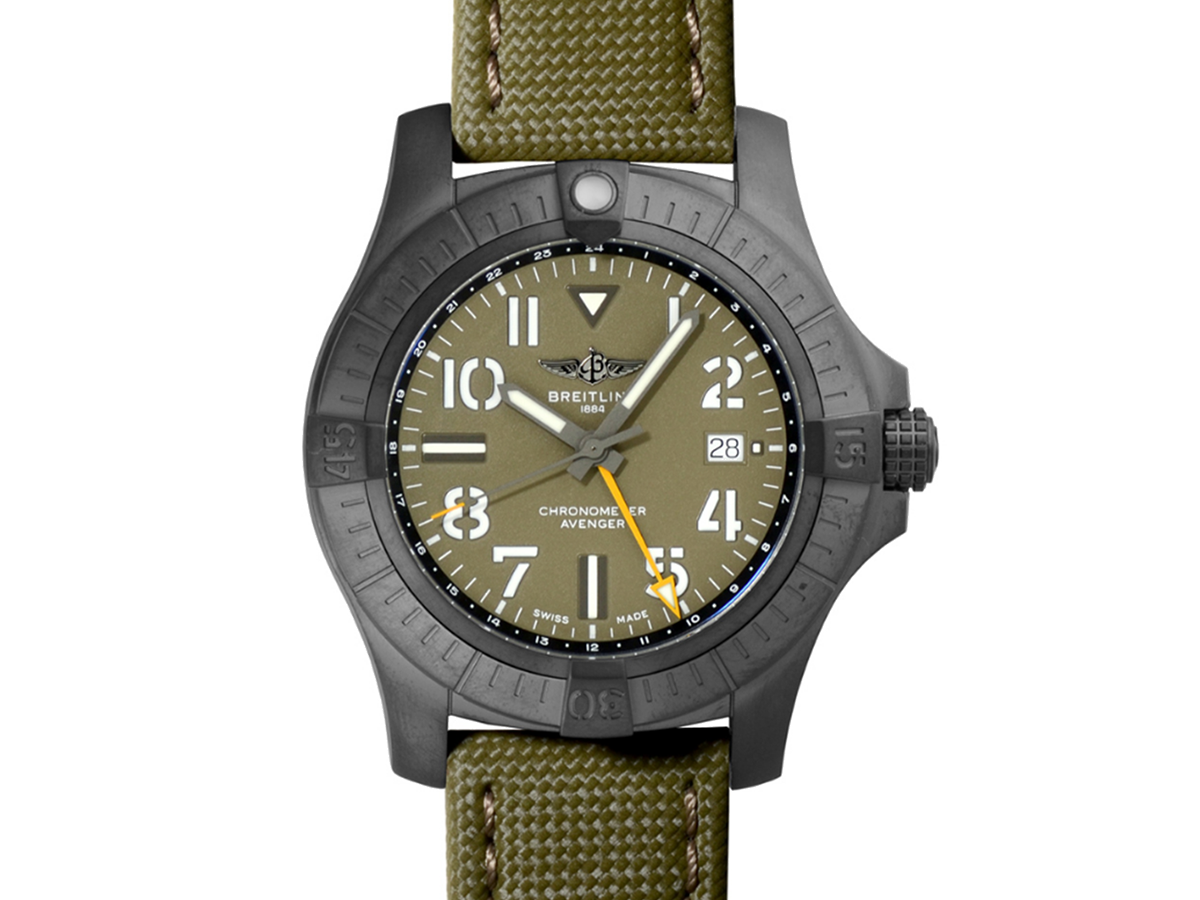  Shop Authentic Breitling Avenger Automatic GMT 45 Night Mission Green Dial Green Nylon Strap Watch for Men - V323952A1L1X1 - Luxxuri