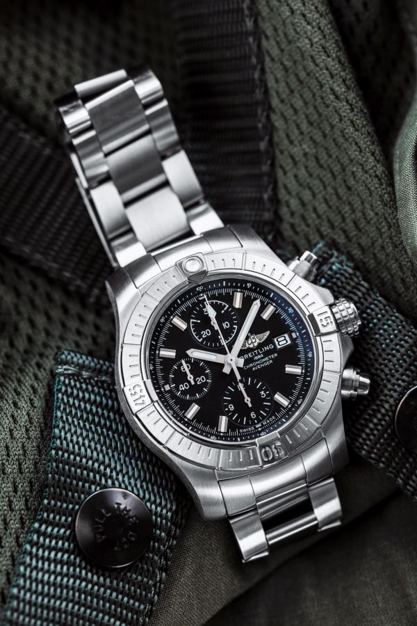  Shop Authentic Breitling Avenger Chronograph 43 Black Dial Silver Steel Strap Watch for Men - A13385101B1A1 - Luxxuri