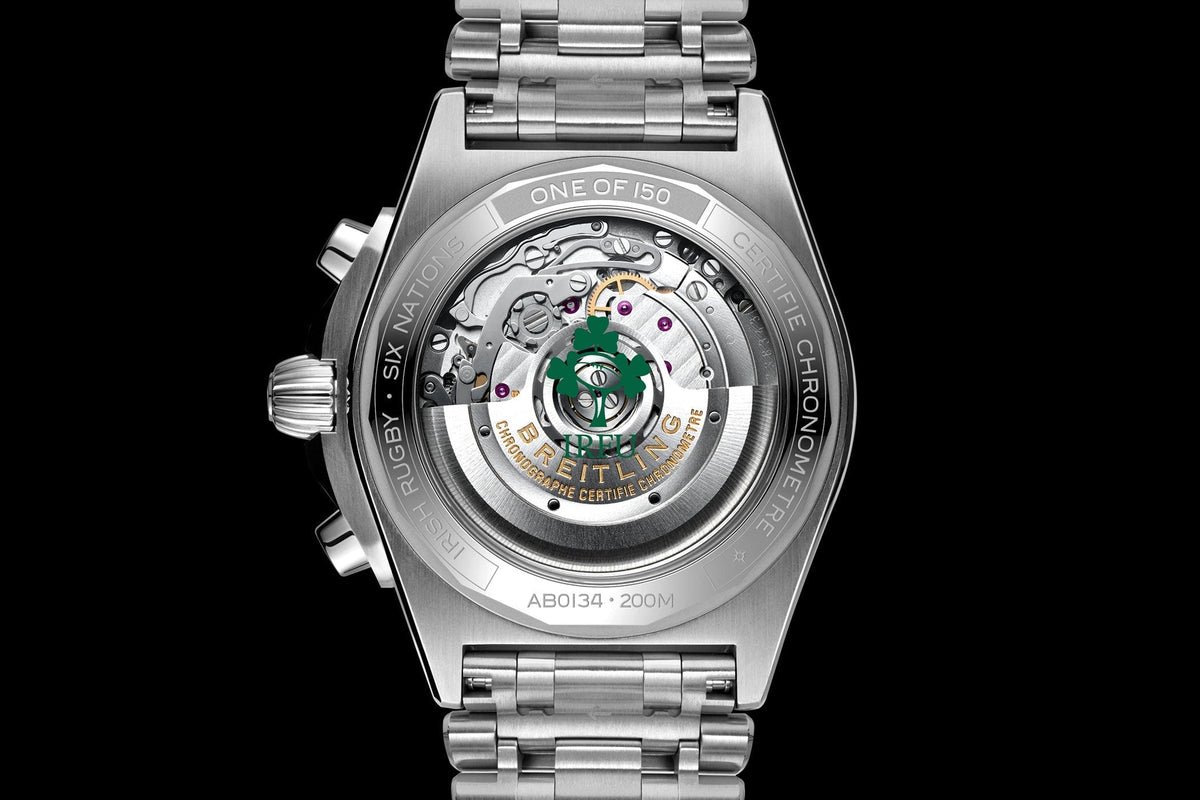  Shop Authentic Breitling Chronomat B01 42 Six Nations Ireland Green Dial Silver Steel Strap Watch for Men - AB0134A91L1A1 - Luxxuri