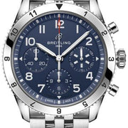  Shop Authentic Breitling Avi Chronograph 42 Tribute to Vought F4U Corsair Blue Dial Silver Steel Strap Watch for Men - A233801A1C1A1 - Luxxuri