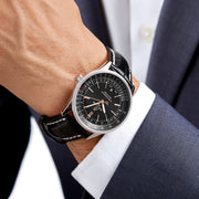  Shop Authentic Breitling Automatic 41mm Black Dial Black Leather Strap Watch for Men - A17326241B1P1 - Luxxuri