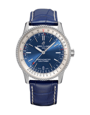  Shop Authentic Breitling Navitimer Automatic 41mm Blue Leather Strap Mens Watch - A17326211C1P3 - Luxxuri