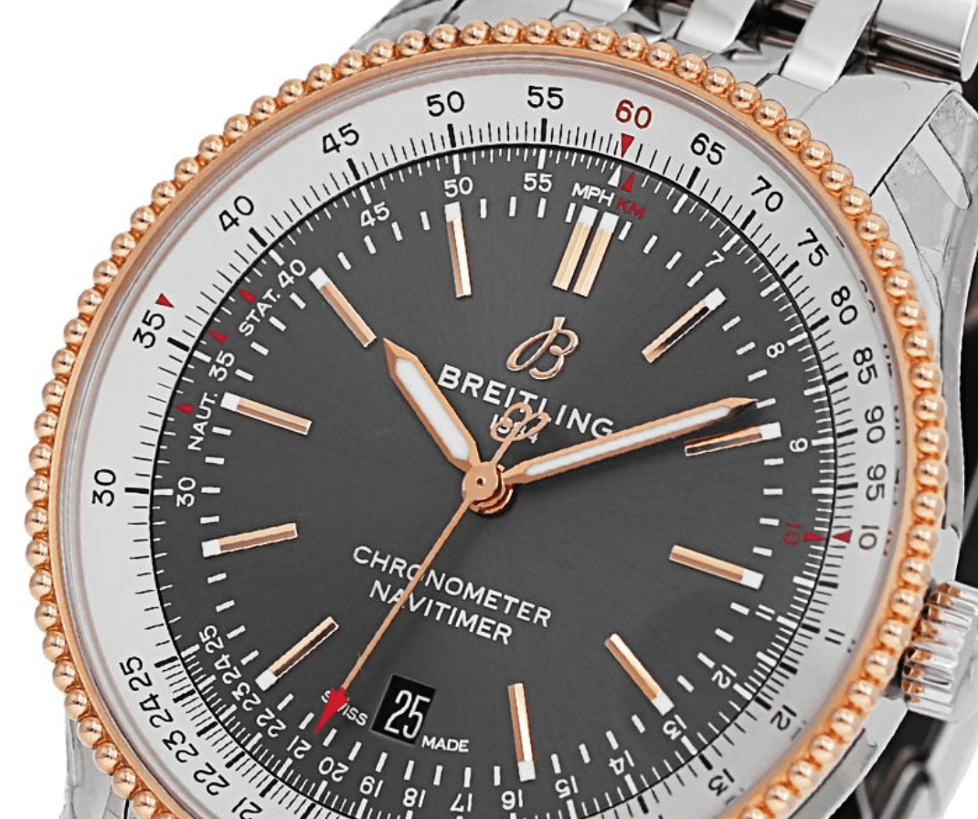  Shop Authentic Breitling Navitimer Automatic 41mm Grey Dial Silver Steel Strap Mens Watch - U17326211M1A1 - Luxxuri
