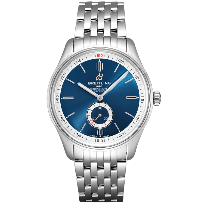  Shop Authentic Breitling Premier Automatic 40mm Blue Dial Silver Steel Strap Watch for Men - A37340351C1A1 - Luxxuri
