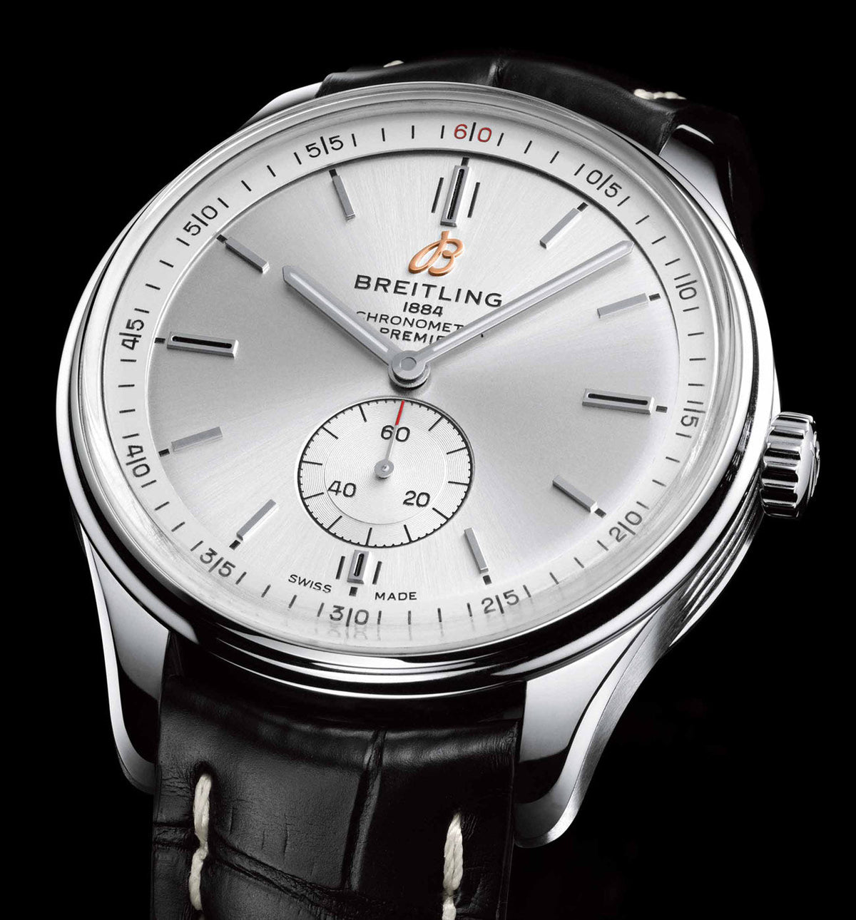  Shop Authentic Breitling Premier Automatic 40mm Silver Dial Black Leather Strap Watch for Men - A37340351G1P1 - Luxxuri