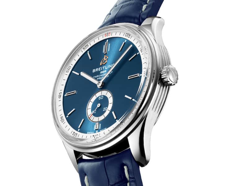  Shop Authentic Breitling Premier Automatic 40mm Blue Dial Blue Leather Strap Mens Watch - A37340351C1P2 - Luxxuri