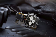  Shop Authentic Breitling Avi Ref. 765 1964 Re Edition Black Dial Black Leather Strap Watch for Men - AB09451A1B1X1 - Luxxuri
