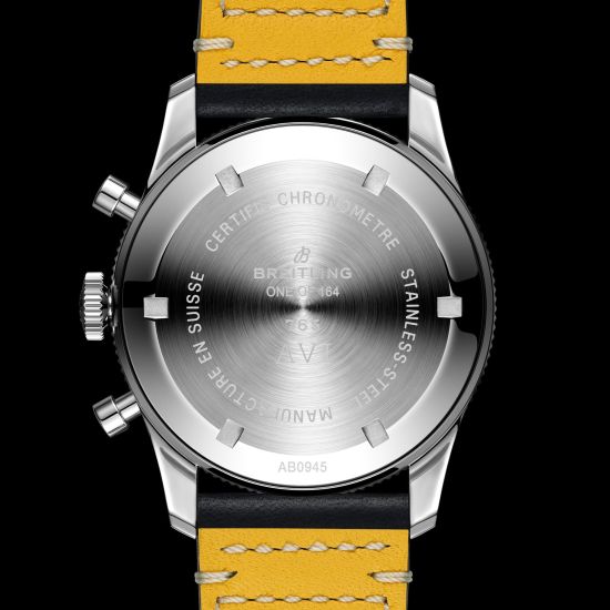  Shop Authentic Breitling Avi Ref. 765 1964 Re Edition Black Dial Black Leather Strap Watch for Men - AB09451A1B1X1 - Luxxuri