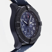  Shop Authentic Breitling Super Avenger Chronograph 48 Night Mission Blue Dial Blue Leather Strap Watch for Men - V13375101C1X2 - Luxxuri