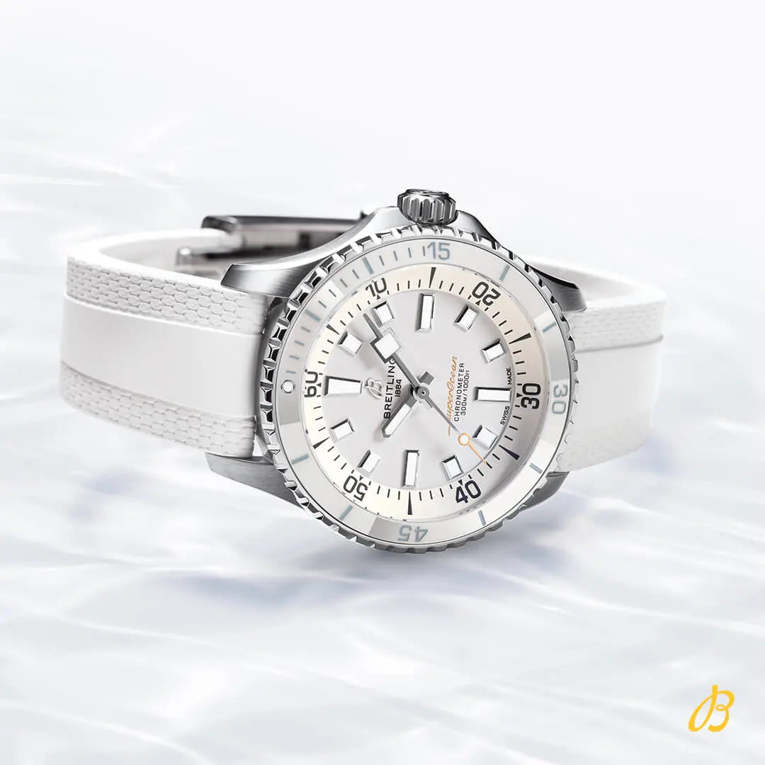  Shop Authentic Breitling Superocean Automatic 36 White Dial White Rubber Strap Watch for Men - A17377211A1S1 - Luxxuri