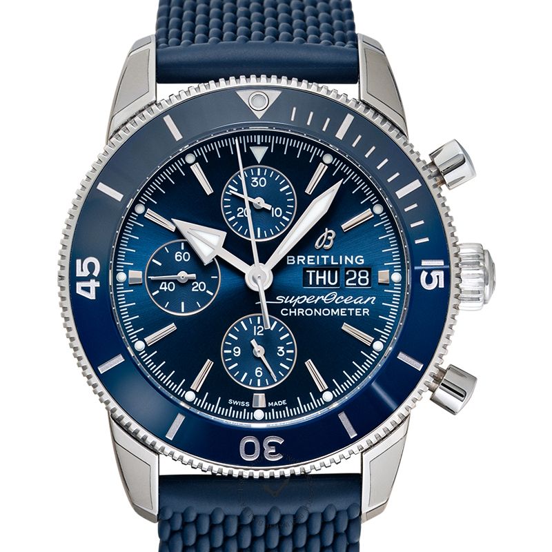  Shop Authentic Breitling Superocean Heritage Chronograph 44 Blue Dial Blue Mesh Bracelet Watch for Men - A13313161C1S1 - Luxxuri