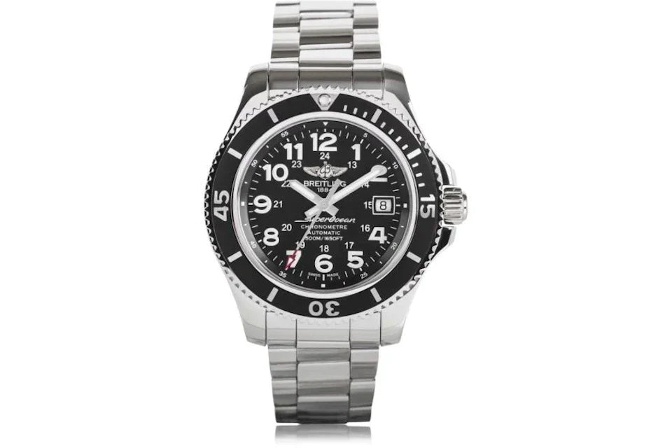  Shop Authentic Breitling Superocean II 42mm Calibre 17 Automatic Mens Watch - A17365C9 - Luxxuri