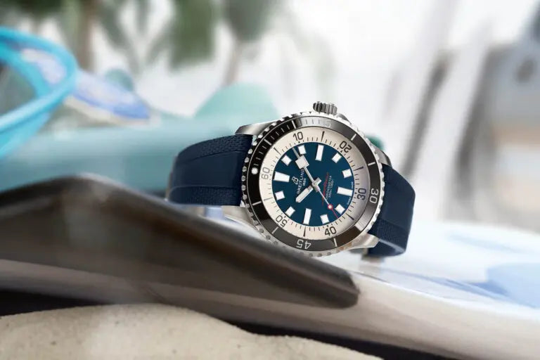  Shop Authentic Breitling Superocean Automatic 44 Blue Dial Blue Rubber Strap Watch for Men - A17376211C1S1 - Luxxuri